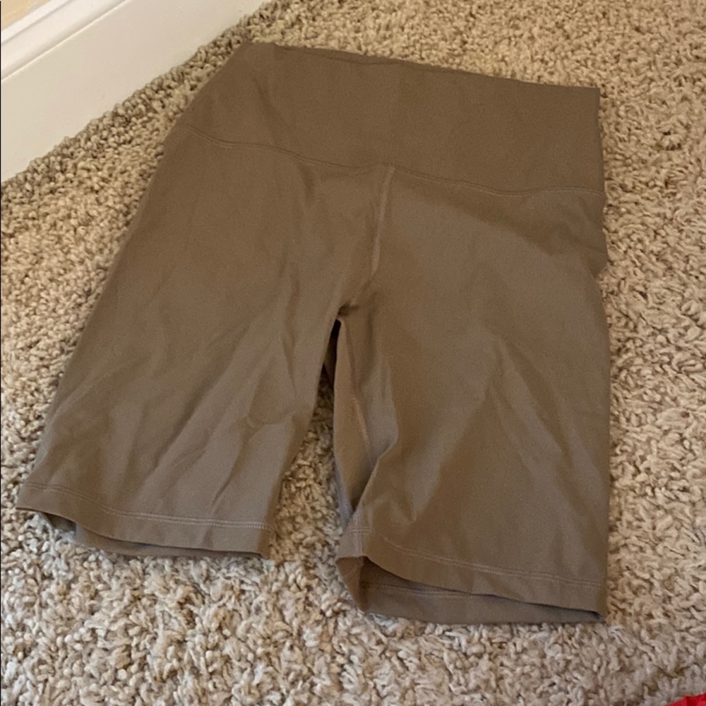 Tan biker shorts